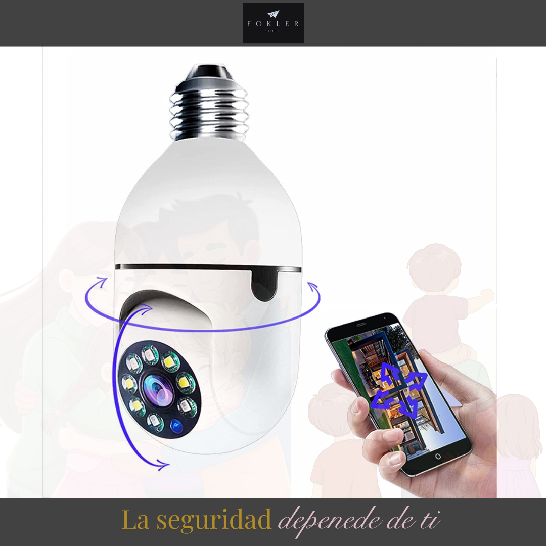 Cámara De Seguridad Foco Con Wifi