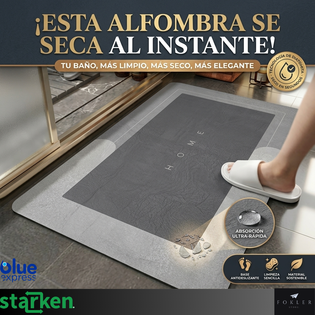 ALFOMBRA BAÑO ANTIDESLIZANTE GRIS