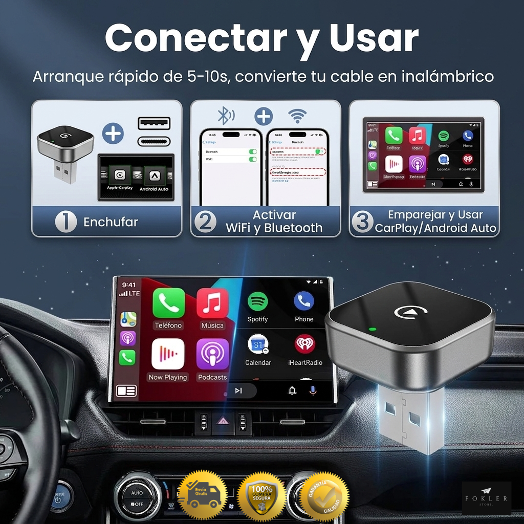 SmartDrive - El Carplay inalambrico que necesitas para disfrutar de tu viaje a destino.