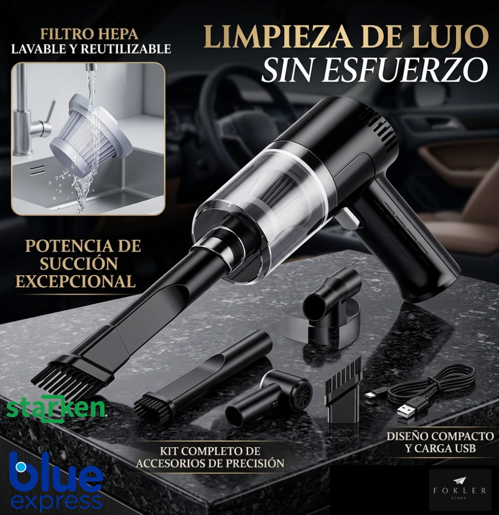 NovaSuction - Aspira rincones difíciles sin cables ni complicaciones, mejora y disfruta de tu viaje con el kit de comodidad absoluta