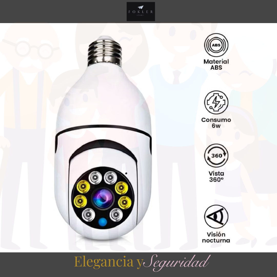 Cámara De Seguridad Foco Con Wifi