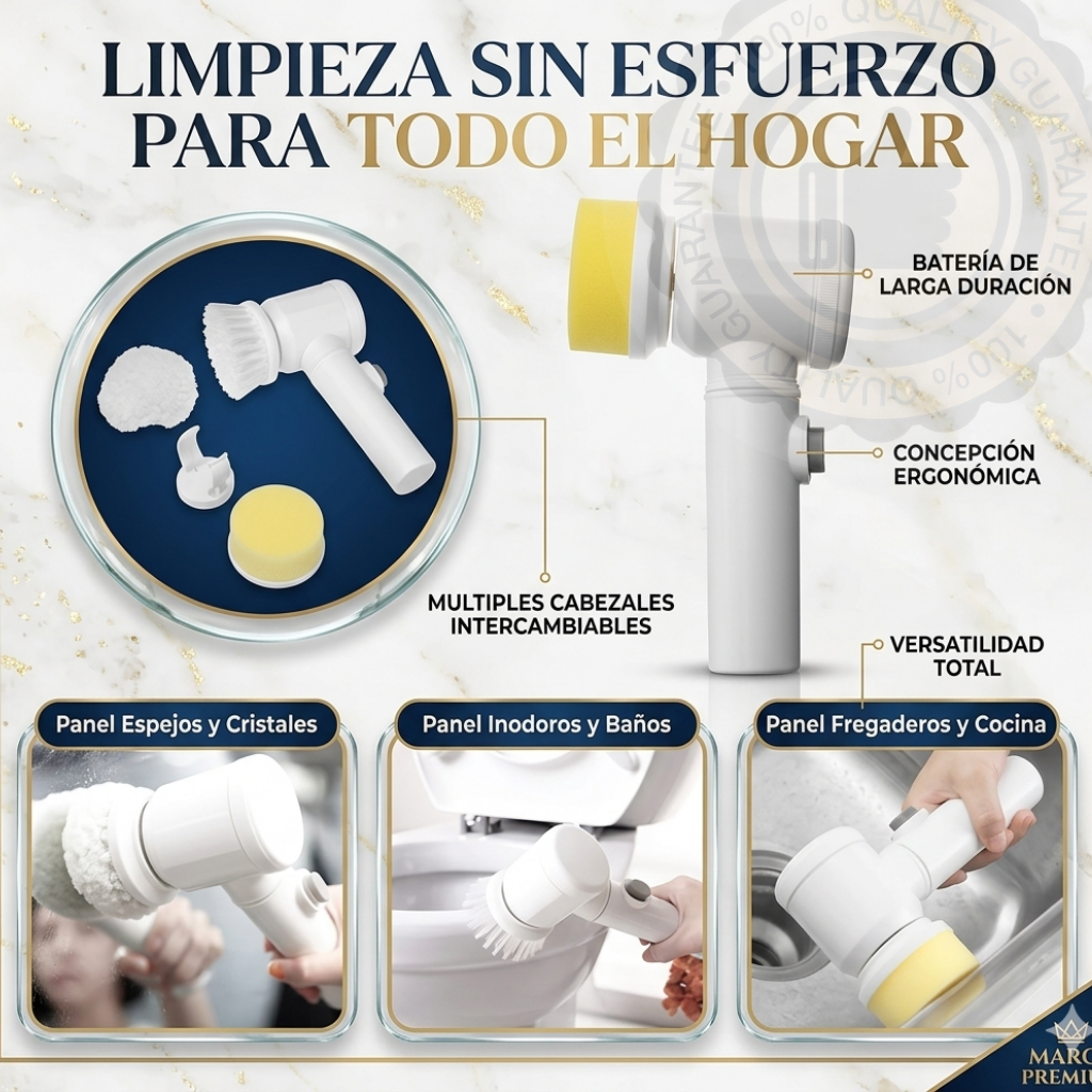 SpinPro 360- Limpieza profunda sin esfuerzo y perdida de tiempo, kit de limpieza abosulta es tu solución.
