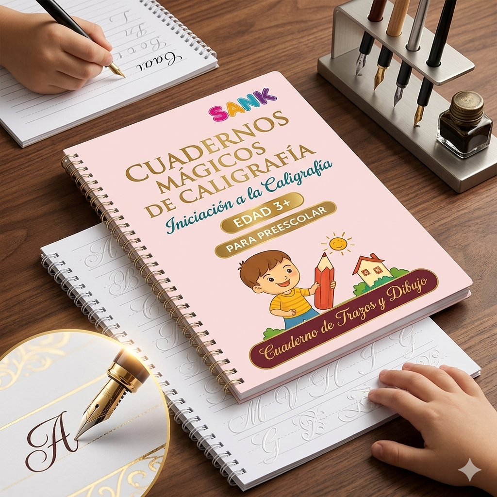 Set cuaderno magic caligrafia Montessori
