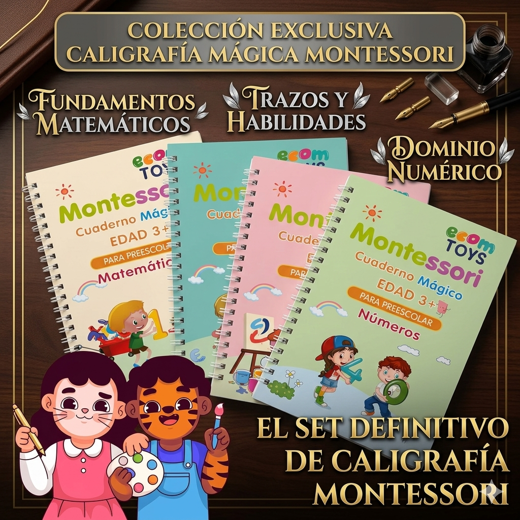 Set cuaderno magic caligrafia Montessori