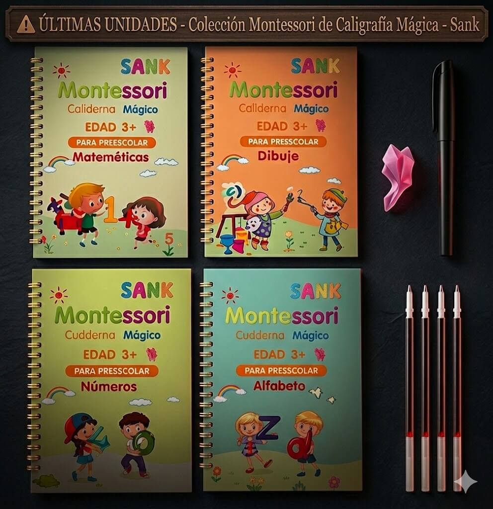 Set cuaderno magic caligrafia Montessori